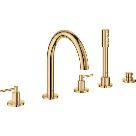 Grohe Atrio Mélangeur Bain/Douche 5 trous Doré, 29407GL0 (1/2)
