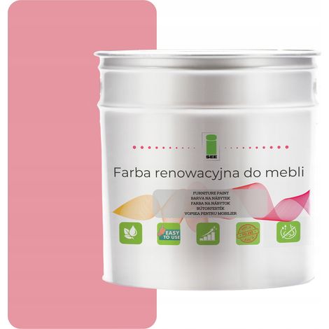 Peinture pour meubles de cuisine 3015 rose semi-mat 2,5 L pour façades en bois 2 en 1 (1/5)