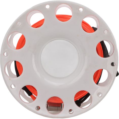 Bobine de plongée numérique avec mousqueton inox et fil orange 30m pour plongée sous-marine (1/5)