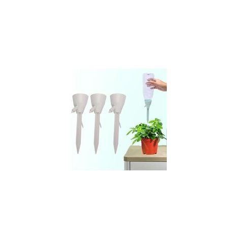 Dispositif d'arrosage automatique réglable, interrupteur de commande à libération lente et buse goutte à goutte peut être inséré dans les pots de fleurs (blanc, lot de 3). (1/5)