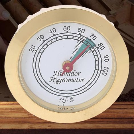 Hygromètre à aiguille mécanique de 43 mm, haute précision, pour boîtes à cigares et caves. (1/4)