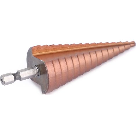 Step Drill Bit Multifunctional High Speed Steel Cobalt Coating M35 Hex Shank Hole Cutter4-32 (1/5)