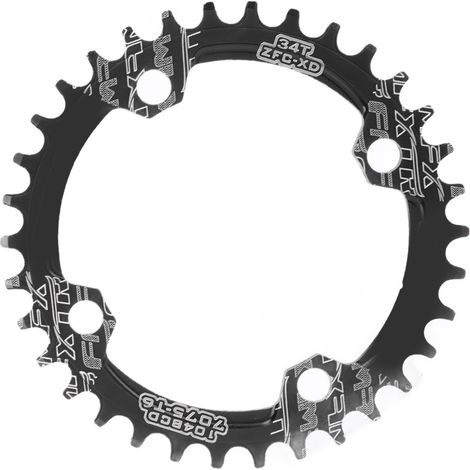 Couronne de vélo FMFXTR 34T BCD 104, chaîne étroite-large pour VTT et vélo de route, noire (1/5)