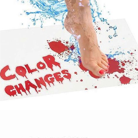 Tapis de sol horrible - Tapis de bain sanglant d'Halloween - Tapis changeant de couleur Bewitch - Blanc (1/3)