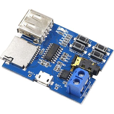 Carte de décodage MP3 sans perte, module décodeur compatible avec clés USB et cartes TF. (1/4)