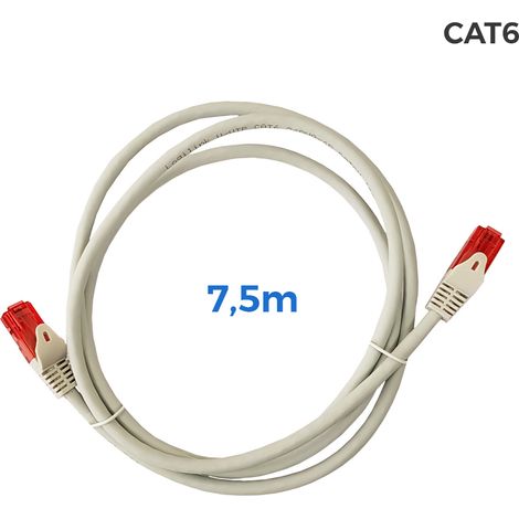 CABLE UTP CAT.6 LATIGUILLO RJ45 COBRE LSZH GRIS 7,5m (1/2)