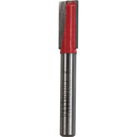 Faithfull TCT Two-Flute Straight Router Bit 8.0mm x 19mm, 1/4in Shank
