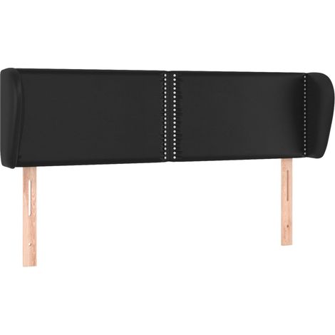 Accessorio letto testiera mobile camera da letto con bordo laterale 147 x 23 x 78/88 cm sintetico nero TDL0204557