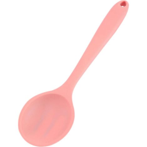 Cuillère cuisine silicone rose antiadhésive résistante chaleur, pour mélanger/remuer/servir soupe quotidien