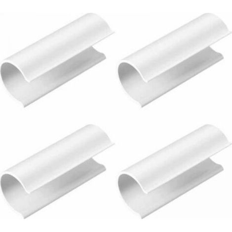 Serre-Clips - Lot de 32 Colliers de Serrage 19 mm - Pour Serres Jardin Films Plastiques Couvertures de Rangées - Blanc (1/5)