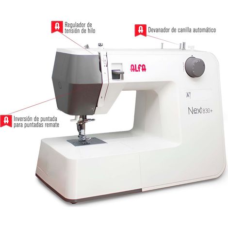 MAQUINA COSER ALFA NEXT 830+ ENHEBRA AUTO 19PUNT (1/2)