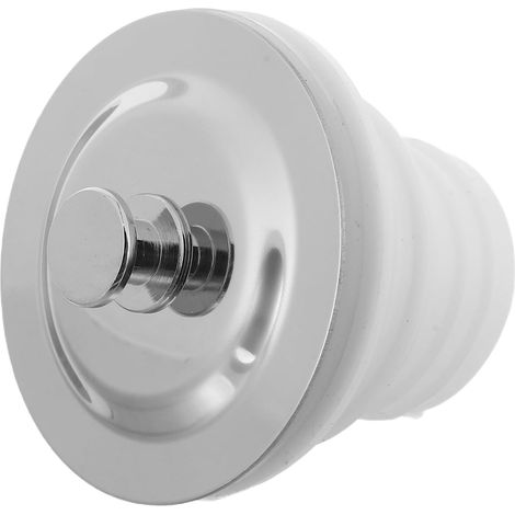 Bonde de baignoire - 32-50 mm - inox/caoutchouc - anti-fuite (1/5)