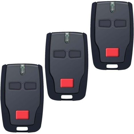 Garagentor-Fernbedienung 433 MHz (3er-Pack) – Kompatibel mit BFT Mitto 2B RCB, Kleio, Ghibli – Rolling Code, 2 Tasten