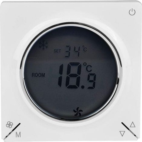 Thermostat de Climatiseur Thermostat Ventilo-Convecteur Central Régulateur de Température Ambiante, Thermostat Futé pour la Compagnie d'Hôtel à La Maison (1/5)
