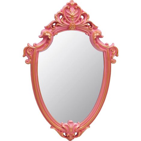 1 Miroir mural Bouclier Plastique Verre 41,9x28cm Décoratif Salon Chambre