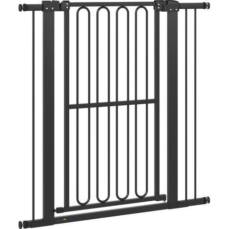 Barrière de sécurité pour chien, 76-104 cm, barrière sans perçage, porte d'escalier (1/5)