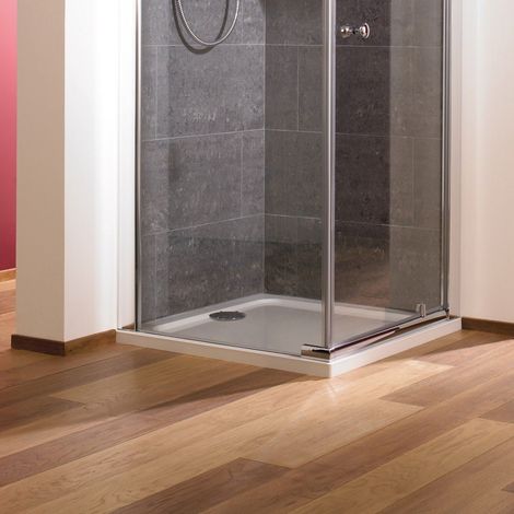 Mira Flight Shower Tray Low Profile 760x760mm Acrylic Stone Waste