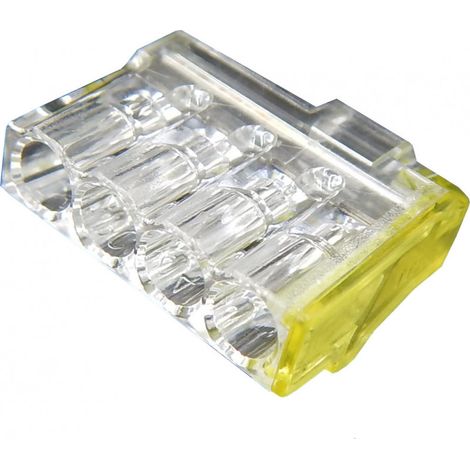 100 Bornes de connexion SLIM 2 entrées pour fils rigides 0,5 à 2,5mm2 24A-450V (CAP307104)