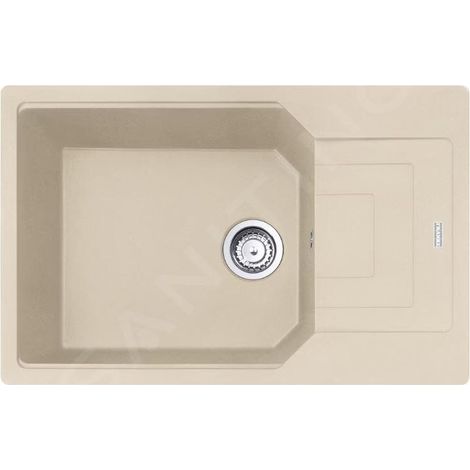 Franke – Évier en fragranit 1 bac UBG 611-78 BB – Dimensions 780x500 mm – Égouttoir réversible – Finition Sanitized® (1/3)