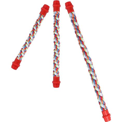 3 Pièces Perchoir pour Perroquet, Perchoir en Corde de Sisal Flexible, Design Spiralé, à Suspendre en Cage à Oiseaux, pour Perroquets et Hamsters (1/5)