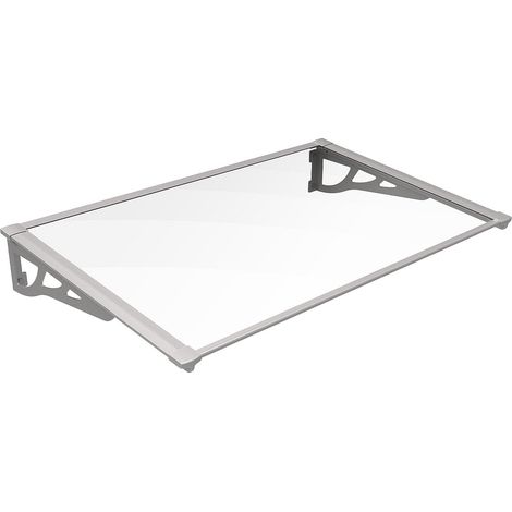 Pensilina - 120x90x22 cm - Alluminio Argentato - KEPLER