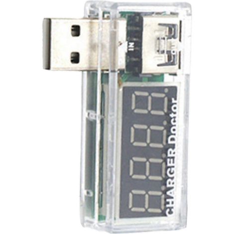Testeur de tension et de puissance numérique USB, multimètre portable, voltmètre-ampèremètre, outil de test de compatibilité des appareils, transparent (1/3)