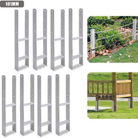 TolleTour Ancoraggio per pali per esterni – particolarmente robusto, resistente alle intemperie e ideale per pali in legno in giardino - 101 mm 8x