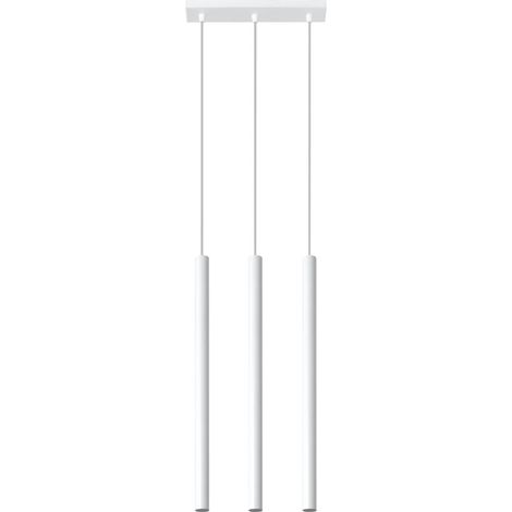 Lámpara colgante Vacu blanco, 3 luces (1/4)