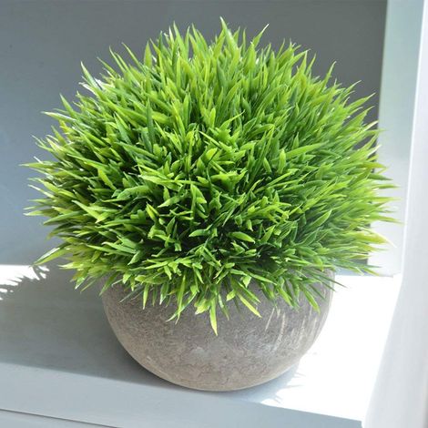 Mini Plantes Artificielles Topiaire Plastique Arbustes Maison Décorations pour Salle de Bain (1/5)
