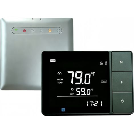 Thermostat de chaudière RF sans fil WiFi Tuya, écran LCD, pile, compatible Alexa/Google (1/5)