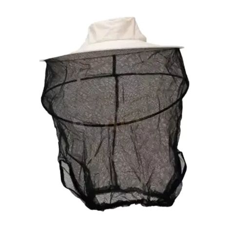 Art.147 Maschera in tulle con cappello tendivelo giallo o bianco - Bianco