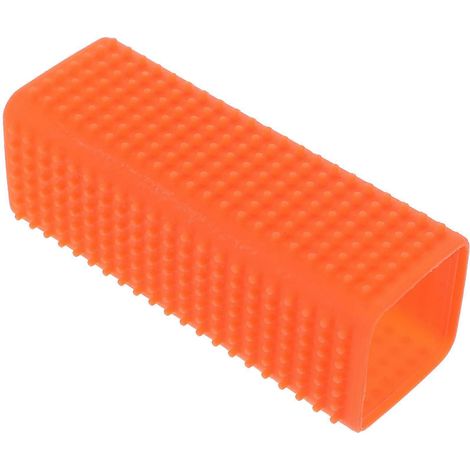 Brosse de nettoyage creuse en silicone pour poils d'animaux (chien/chat) (orange)-12.20X4.50X4.50CM-Orange (1/4)