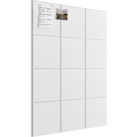 Lot de 12 panneaux acoustiques, 30 x 30 x 0,9 cm, absorbeur acoustique, avec isolation acoustique, protection murale autocollante en feutre, pour pièce, bureau, studio, chambre à coucher (1/5)