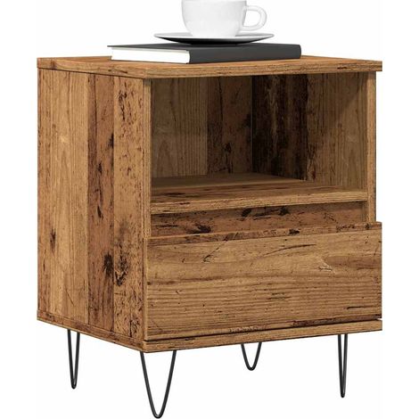 Nachttisch Altholz-Optik 40x35x50 cm Holzwerkstoff