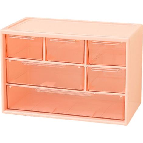 Schreibtisch-Organizer – Stapelbare Schubladen mit 6 Fächern – Für Büro und Kosmetik – 17,5 x 11 x 9,5 cm (1/5)