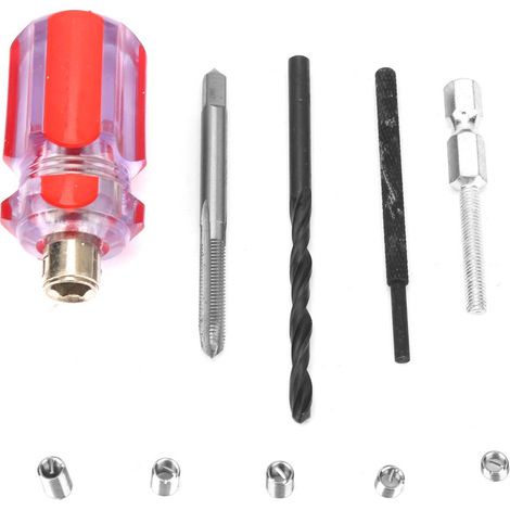 Lot de 105 pcs en acier inoxydable : manchons filetés réparation taraudage kit outils (M40.7) (1/5)