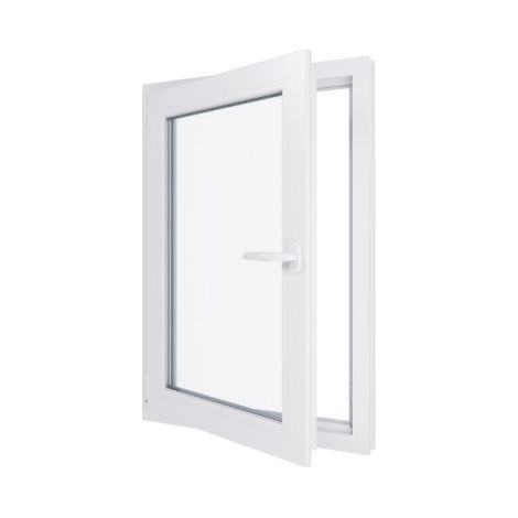 Finestra in PVC - Triplo vetro - Bianco - 800 mmx1000 mm cm