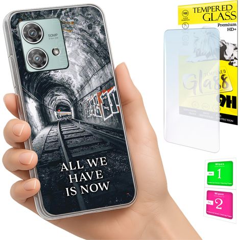 Funda para Motorola Edge 40 Neo con cubierta trasera y cristal 9H. (1/5)