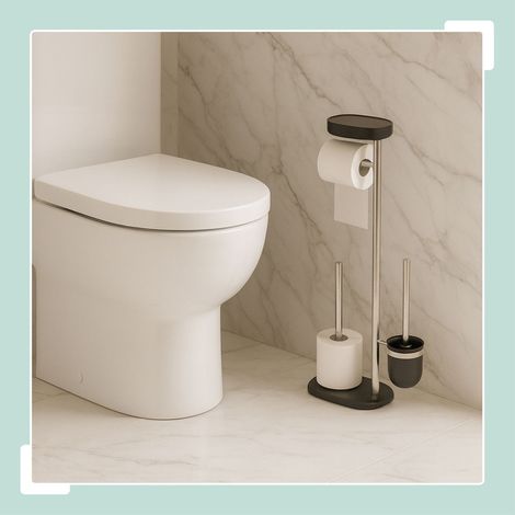 Toilettenpapierhalter aus edelstahl mit ablage