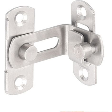 Angle Droit Serrure de Porte Coulissante Minuscule Boulon de Porte 90 Degrés Boulons de Verrouillage en Acier Inoxydable pour Portes et Fenêtres (1/5)