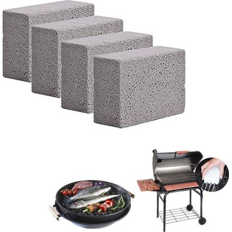 Pierre à nettoyer pour barbecue, bloc de nettoyage pour barbecue, pierre ponce, grille de barbecue (1/5)