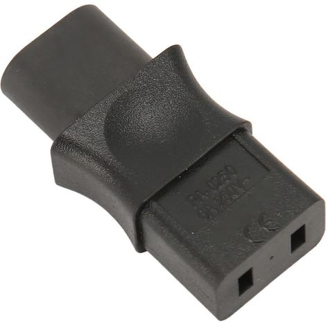 Adaptateur IEC320 C8 vers C9, Conversion de Prise Mâle C8 à Femelle C9, 250V AC 6A 1500W (1/5)