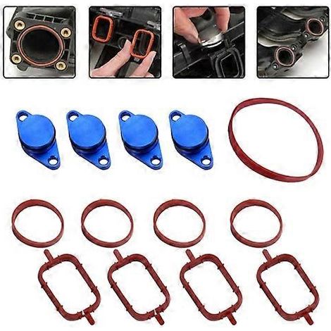 Kit de réparation pour joint en aluminium de volet de turbulence d'admission d'air de voiture 4x22mm (bleu) ( )