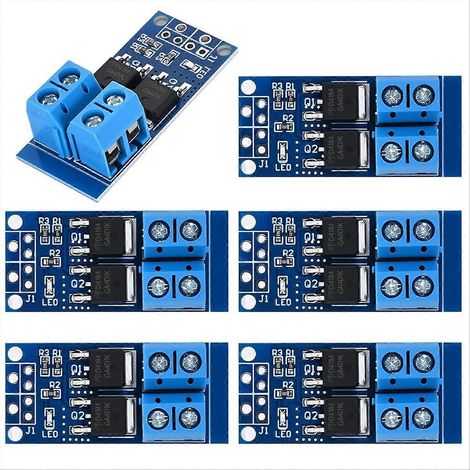 Module de commande à déclenchement MOSFET double haute puissance (6 pièces), variateur de vitesse moteur avec réglage PWM 0-20 kHz, 5-36 V CC, 400 W, 15 A (1/5)