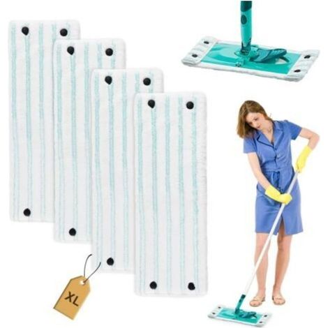 Paños de repuesto para Leifheit Clean Twist XL Micro Duo 49x15 cm, para Leifheit Clean Twist XL Micro Duo, para todo tipo de suelos, descontaminación. (1/4)