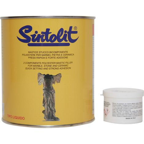 Sintolit 750 ml mastice stucco liquido paglierino marmo ceramica pietra (1/2)