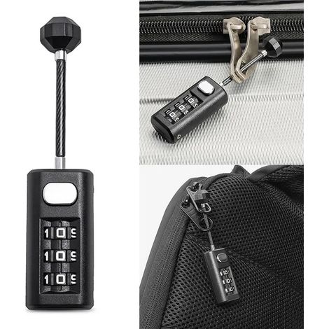 Mini cadenas à code 3 chiffres pour casier de dortoir, petit cadenas portable pour sac à dos et bagages, outils de sécurité pratiques (1/5)