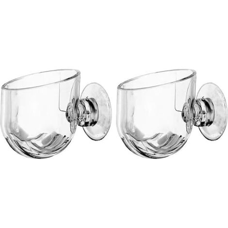 Pflanzenstützen und Pflanzgefäße für Aquarien - Mini-Hängestützen mit Haken, geeignet für Aquaponik-Pflanzen und Aquariengestaltung, 2er-Set, transparent. (1/4)