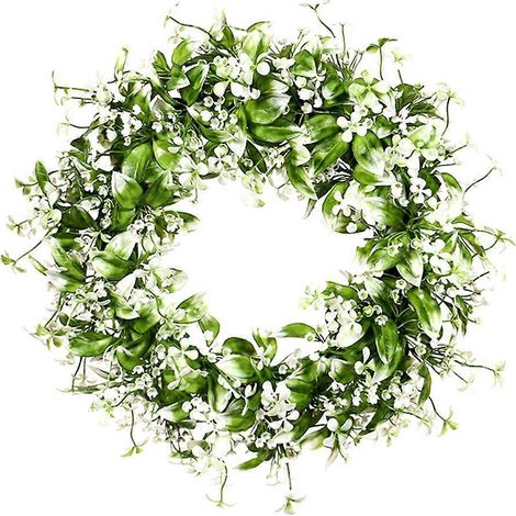 Couronne réutilisable Gypsophile 45 cm pour décoration de fête et maison (1/4)