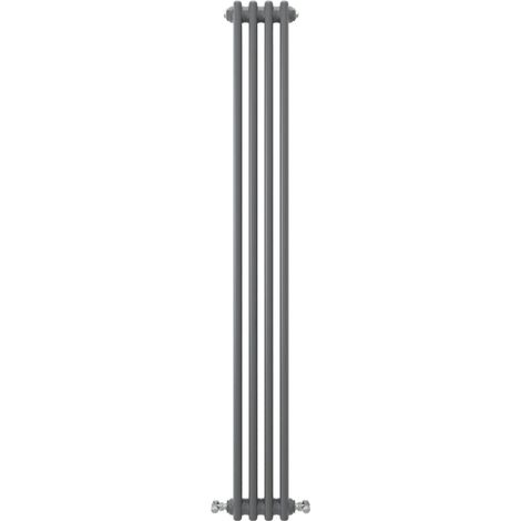 Acezanble Vertical Traditional Cast Iron Style Radiator 1500x200mm 3 Column Anthracite